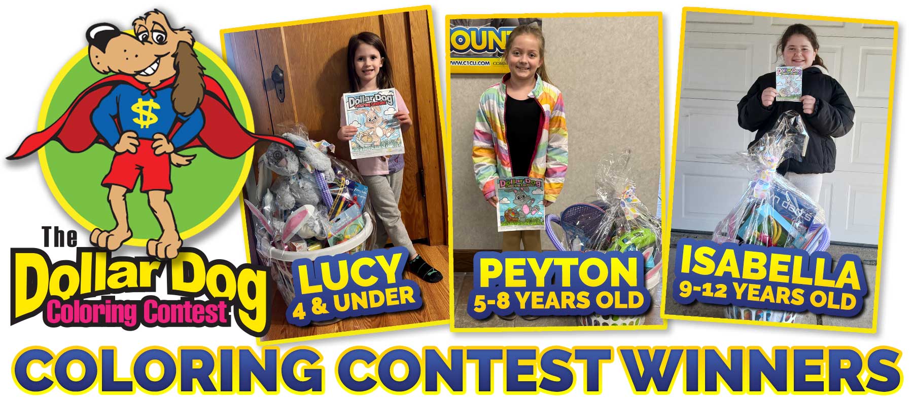 Dollar Dog Coloring Contest Winners